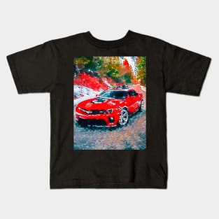 Camaro Vermelho - Pixel Art Kids T-Shirt